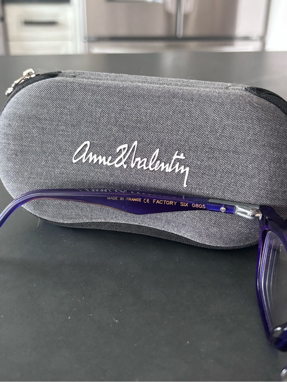 ANNE ET VALENTIN Designer Eyeglasses Purple Frames Made in France - Picture 5 of 8